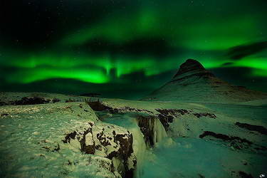 Northern Lights In Iceland At Night